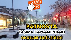 Patnos'ta Taşımalı Eğitime Kar Engeli