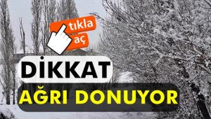 Dikkat Ağrı'da Dondurucu Soğuk