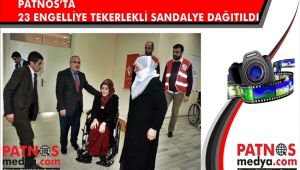 Patnos'ta 23 Engelliye Tekerlekli Sandelye Dağıtıldı.