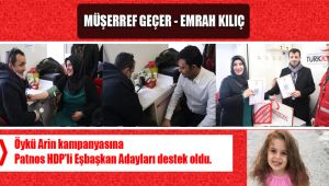 Öykü Arin kampanyasına Patnos HDP'li Eşbaşkan Adayları destek oldu.