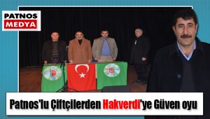 Patnos'lu çiftçilerden Hakverdi'ye güven oyu