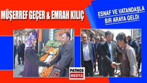 Esnaf ziyaretlerinde Patnos Belediyesi Eş Başkanlarına büyük ilgi