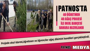 Patnos'ta 40 öğretmen 40 ağaç projesi ile okul bahçesi bahara hazırlandı