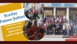 Kızılay Patnos Şubesi tarafından köy okullarındaki öğrencilere yardım dağıtıldı.
