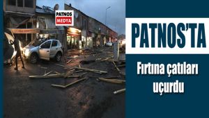Patnos'ta Fırtına çatıları uçurdu