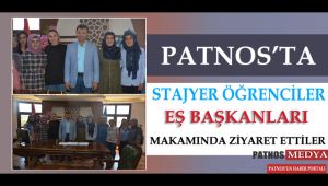 Patnos'ta Stajyer Öğrenciler Eş başkanları makamında ziyaret ettiler.