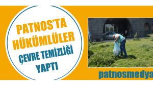 Patnos'ta Hükümlüler Çevre Temizliği Yaptı
