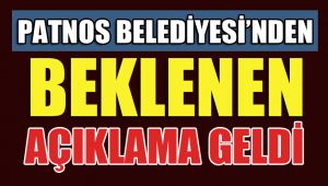 Patnos Belediyesi'nden Kamuoyuna Duyuru