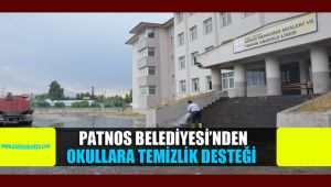 PATNOS BELEDİYESİ'NDEN OKULLARA TEMİZLİK DESTEĞİ