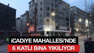 Elazığ'da 6 katlı bina kontrollü yıkılıyor