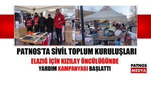 Patnos Sivil Toplum Platformu Elazığ ve Malatya için yardım kampanyası başlattı.