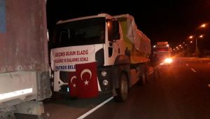 Patnos'tan Elazığ'a gönderilen yardım aracı yola çıktı