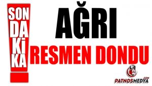 Ağrı Resmen Dondu