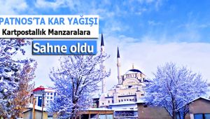 Patnos'ta kar yağışı Sonrası kartpostallık manzara