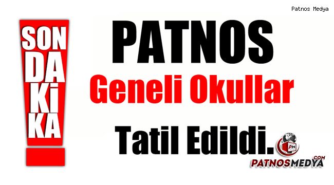 Patnos'ta okullar tatil edildi.