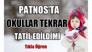 Patnos'ta okullar tekrar tatilmi ?
