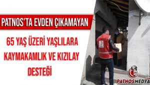 Patnos'ta Evden çıkamayan 65 yaş üzeri yaşlılara Kaymakamlık ve Kızılay desteği