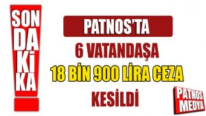 Patnos'ta 6 Vatandaşa 18 Bin 900 Lira Ceza Kesildi