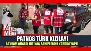 Patnos'ta Türk Kızılayı bayram öncesi ihtiyaç sahiplerine yardım yaptı.