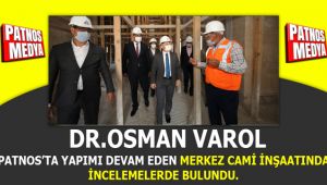 Vali Varol, Yapımı Devam Patnos Merkez Camisi'nde İncelemelerde Bulundu.