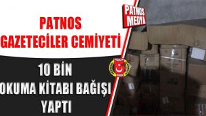 Patnos Gazeteciler Cemiyeti'nden 10 Bin Okuma Kitabı Bağışı yapıldı.