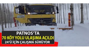 Yağan kar yağışı hayatı olumsuz etkiledi Patnos'ta köy yollarında çalışmalar devam ediyor