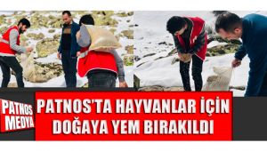 Patnos Şubesinden Hayvanlar için Doğaya Yem Bırakıldı