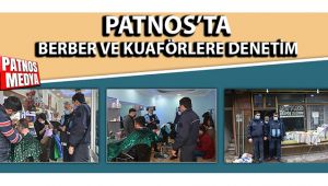 Patnos'ta berber ve kuaförlere denetim gerçekleşti.
