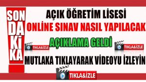 Sondakika: Açıköğretim Online Sınav Nasıl yapılacak açıklandı.!!