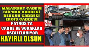 PATNOS'TA CADDE VE SOKAKLAR ASFALTLANIYOR