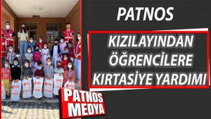 Patnos Kızılay'dan Öğrencilere Kırtasiye Yardımı