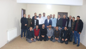 İlçe Kaymakamımız Sayın Yusuf CANKATAR İlçe Özel İdare personelleriyle İlçe Özel İdare şantiyesinde bir araya geldi