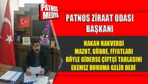 Başkan Hakverdi, Mazot, Gübre, Fiyatları Böyle Giderse Çiftçi Tarlasını Ekemez Duruma Gelir Dedi.