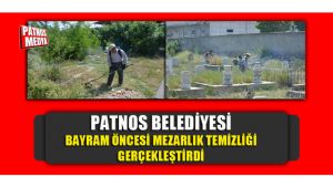 Patnos Şehir Mezarlığı, bayrama hazırlanıyor
