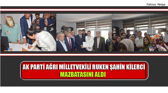 RUKEN ŞAHİN KİLERCİ MAZBATASINI ALDI