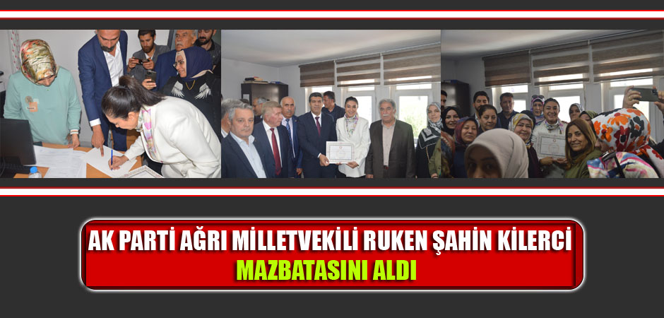 RUKEN ŞAHİN KİLERCİ MAZBATASINI ALDI