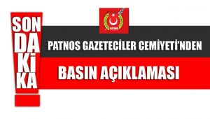 PATNOS GAZETECİLER CEMİYETİ'NDEN BASIN AÇIKLAMASI