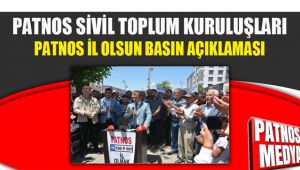 Patnos Sivil Toplum Kuruluşları Patnos İl Olsun Basın Açıklaması