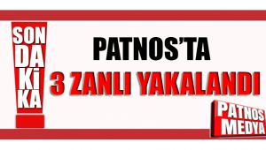 PATNOS'TA 3 ZANLI YAKALANDI
