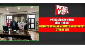 PATNOS İDMAN YURDU SPOR KULÜBÜ YÖNETİCİLERİ BELEDİYE BAŞKANI MEHMET ŞAHİN SAVCI'YI MAKAMINDA ZİYARET ETTİ
