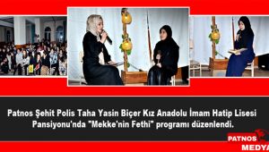 Patnos Şehit Polis Taha Yasin Biçer Kız Anadolu İmam Hatip Lisesi Pansiyonu'nda 