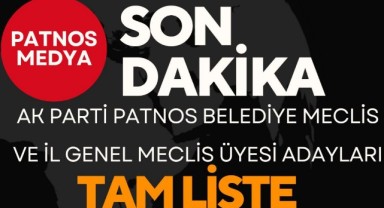 AK Parti Patnos Belediye Meclisi ve İl Genel Meclisi Üyesi Adayları Tam Listesi