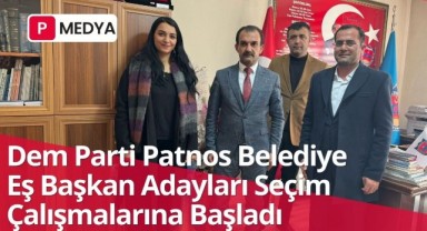 Dem Parti Patnos Belediye Eş Başkan Adayları Seçim Çalışmalarına Başladı