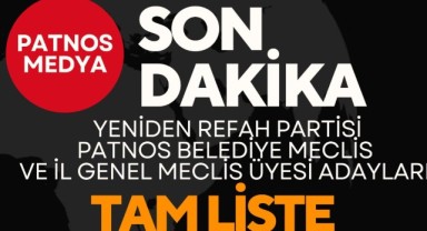 Yeniden Refah Partisi Patnos Belediye Meclisi ve İl Genel Meclisi Üyesi Adayları Tam Listesi