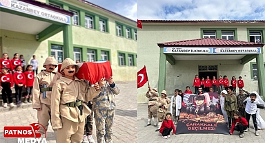 Kazanbey İlkokulu ve Ortaokulu öğrencilerinden Çanakkale Zaferi'ne anlamlı koreografi!