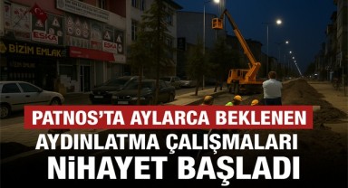 Patnos'ta Aylarca Beklenen Aydınlatma Çalışmaları Nihayet Başladı