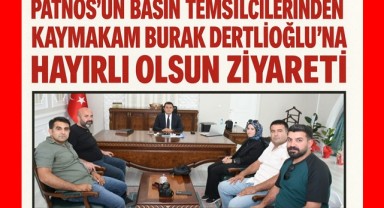 Patnos'un Basın Temsilcilerinden Yeni Kaymakam Burak Dertlioğlu'na Hayırlı Olsun Ziyareti