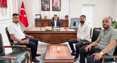 İş İnsanlarından Kaymakam Dertlioğlu'na Hayırlı Olsun Ziyareti.