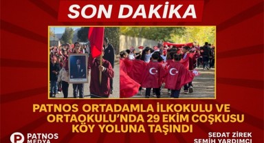 Patnos Ortadamla İlkokulu ve Ortaokulu’nda 29 Ekim Coşkusu Köy Yoluna Taşındı