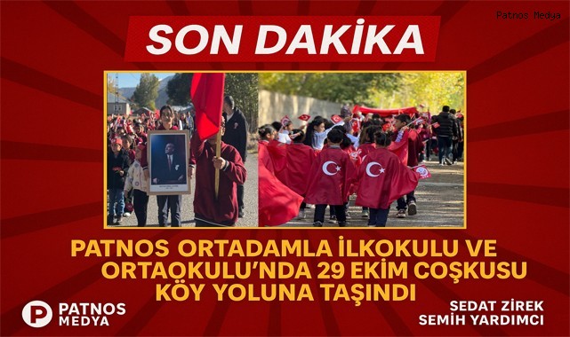 Patnos Ortadamla İlkokulu ve Ortaokulu’nda 29 Ekim Coşkusu Köy Yoluna Taşındı